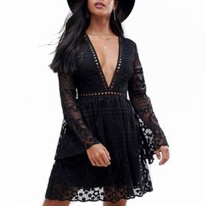 Petite Sz. 2 Black Lace Dress